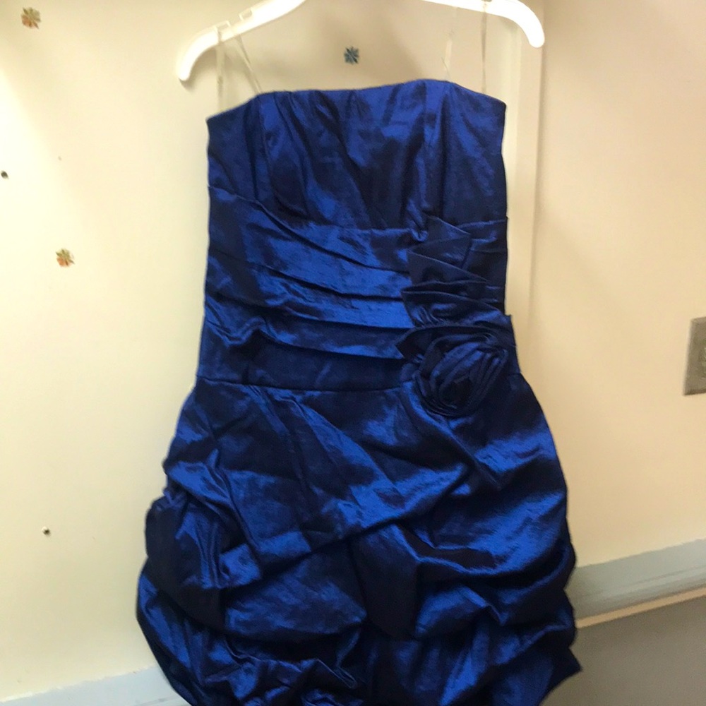 Royal Blue strapless dress